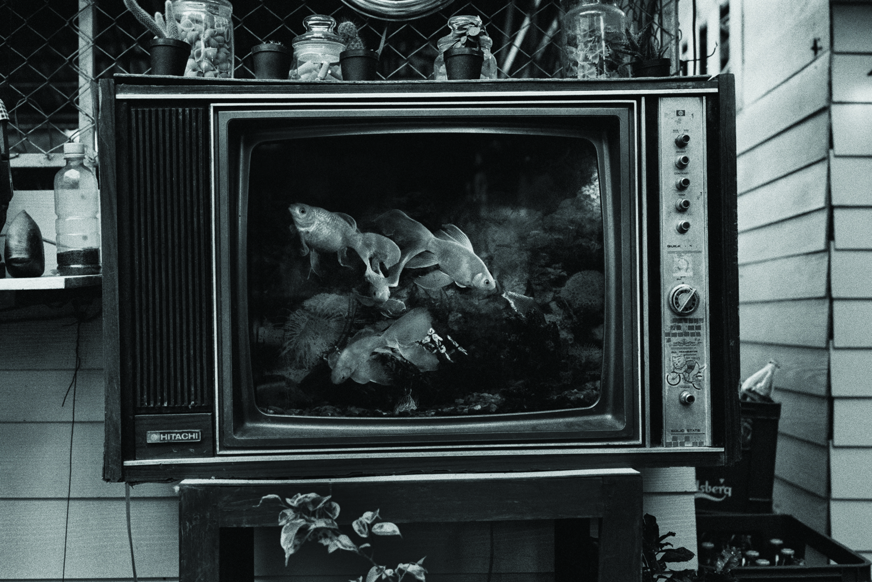  “TV Fish.’ An old black and white TV converted to a goldfish bowl. Chiang Mai, Thailand. Early 2000s. 