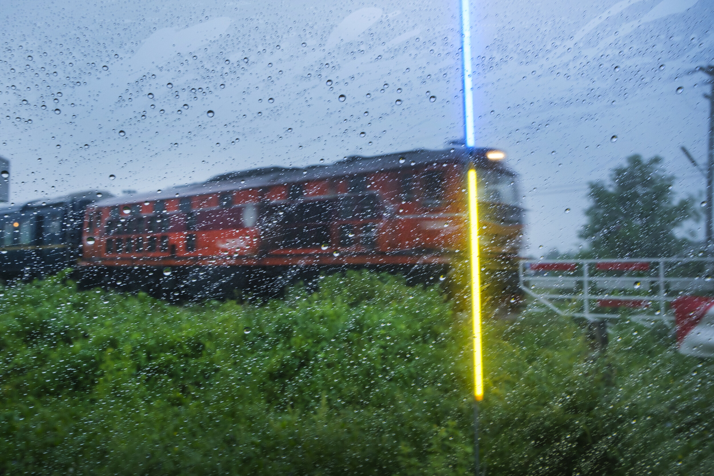  Cutting through the monsoon from Nam Tok to The River Kwai Bridge station. 