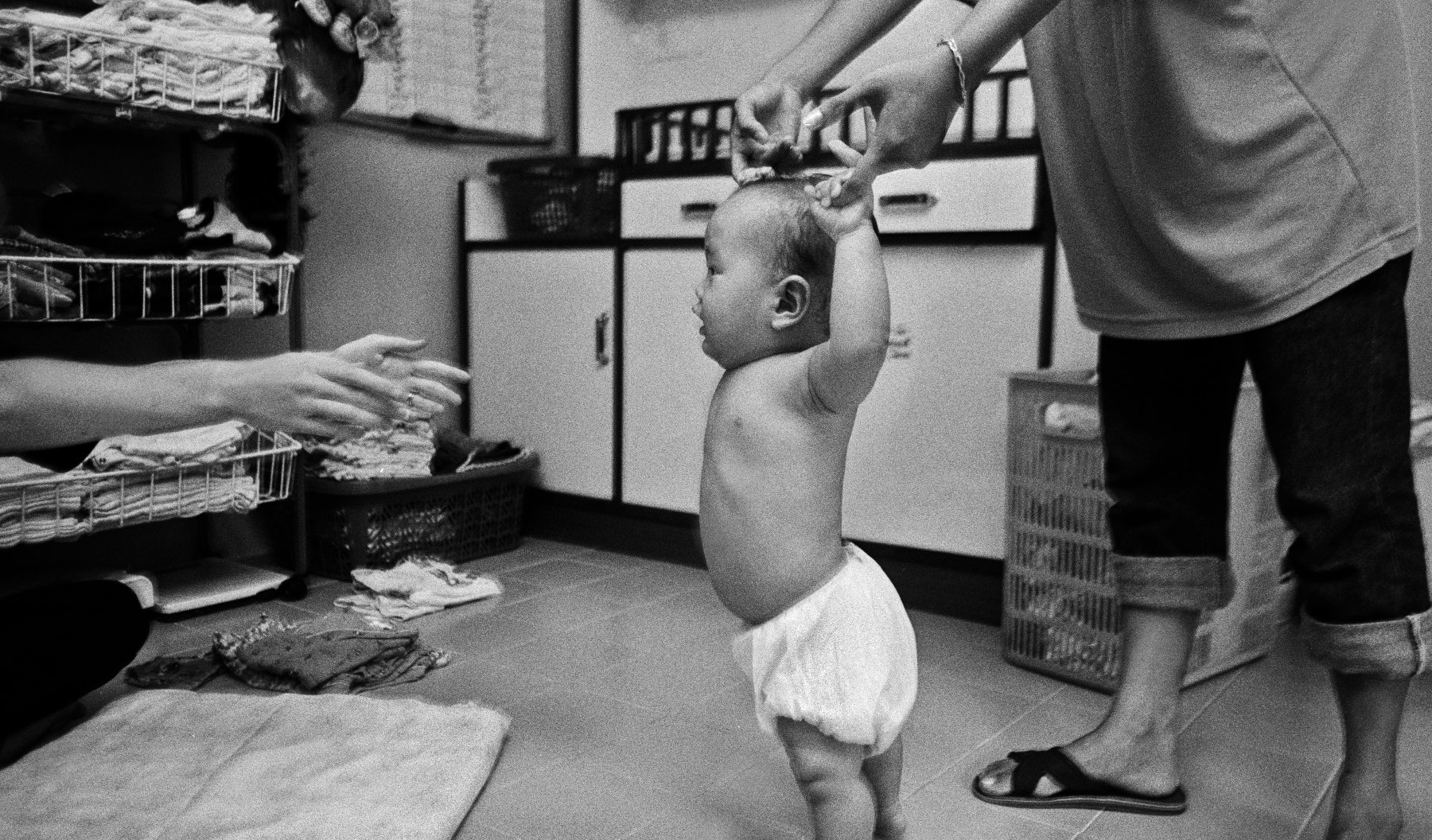  "First Steps" At the Agape orphanage for those living with HIV. Chiang Mai, Thailand. The mid-1990s. 