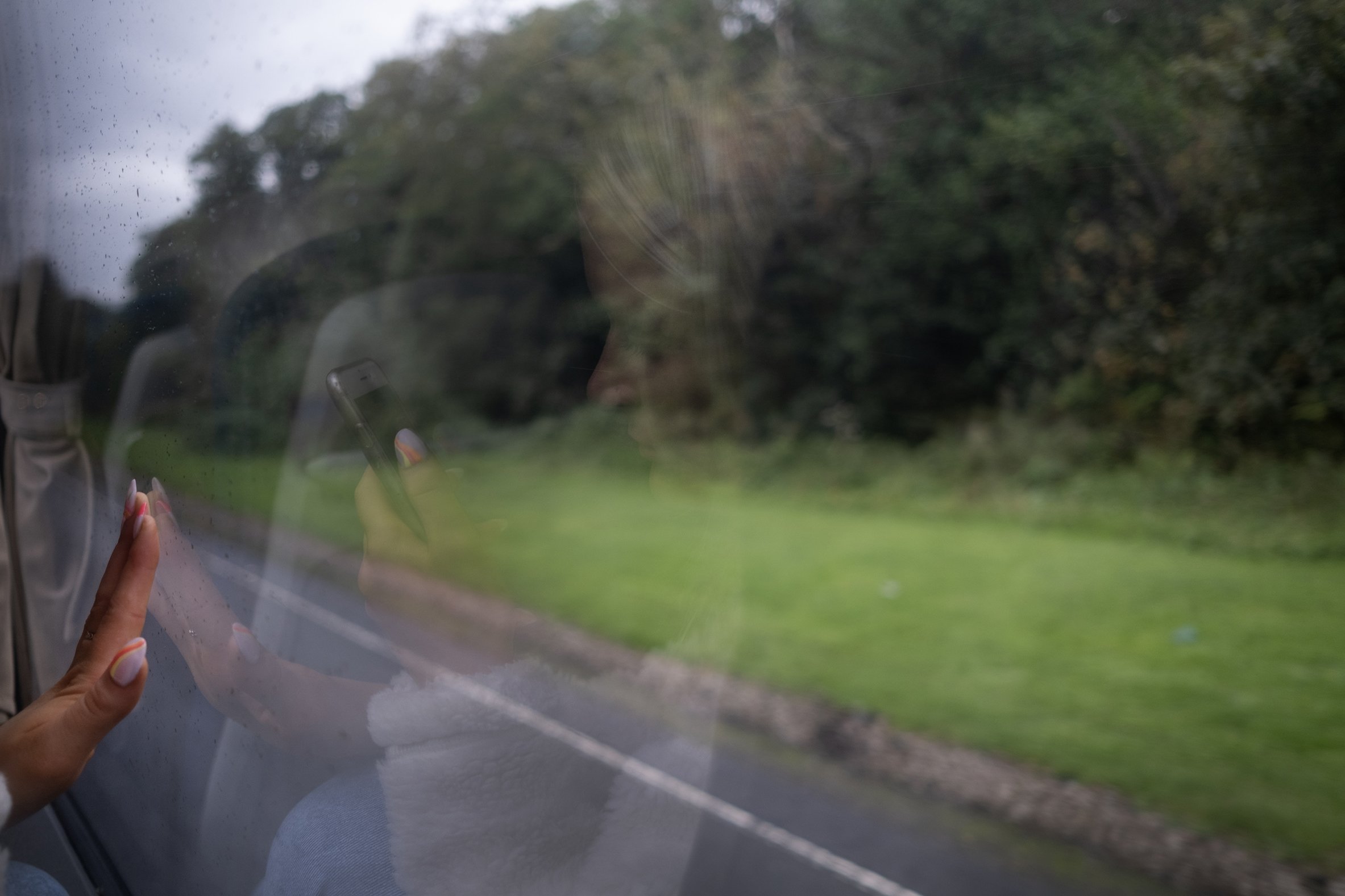  Inside outside world. On the bus. Argyll and Bute, Scotland. 