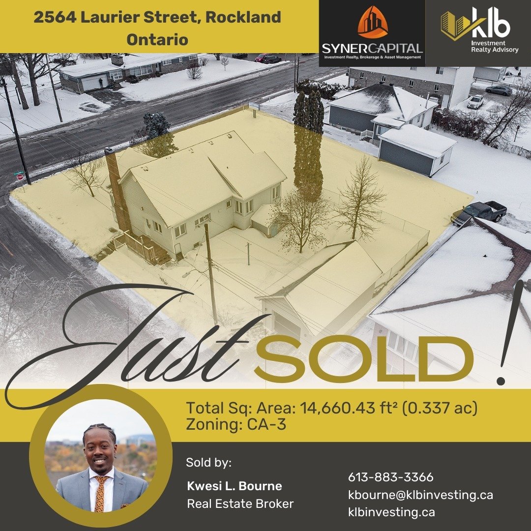 We're proud to announce the successful sale of 2564 Laurier St. sold earlier this year.
#allthingsinvestmentrealestate #KwesiLBourneInvestmentRealtyAdvisory #realestateinvesting #commercialrealestate #investmentproperty #realestateadvisory #propertyi