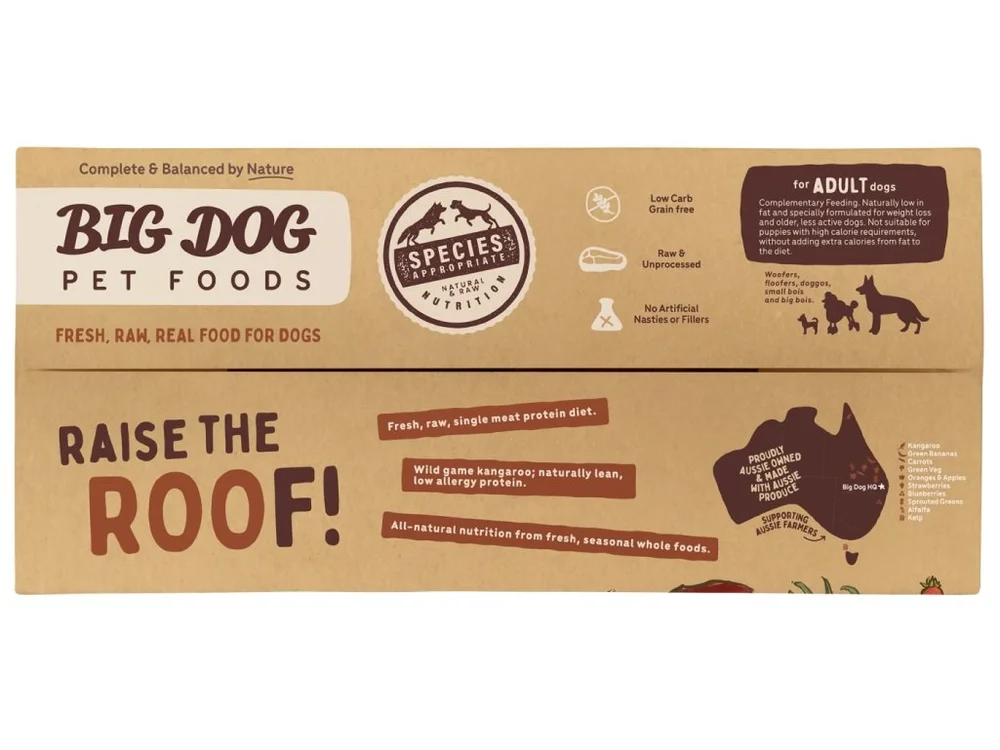Big Dog BARF Kangaroo Dog Food — animalstuff - Main Image
