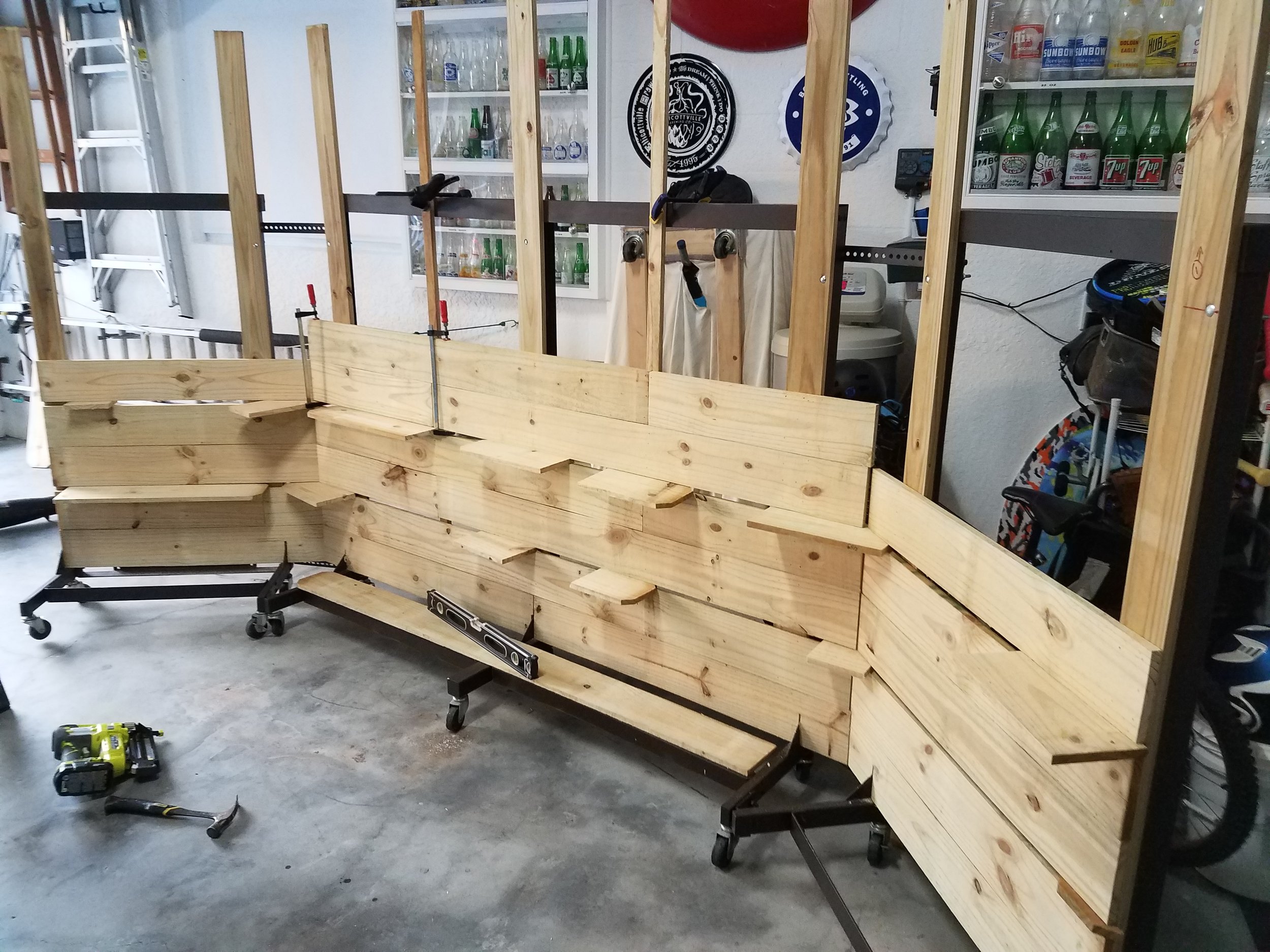 Start of adding wood