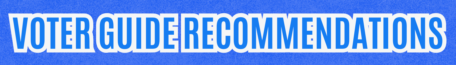 Voter Guide Recommendations