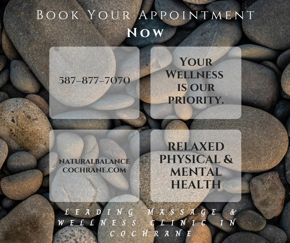 Contact us to book your wellness appointment. 
📞 ~ (587) 877-7070
📩 ~ info@naturalbalancecochrane.com
🌐 ~ https://bit.ly/3GBbjru