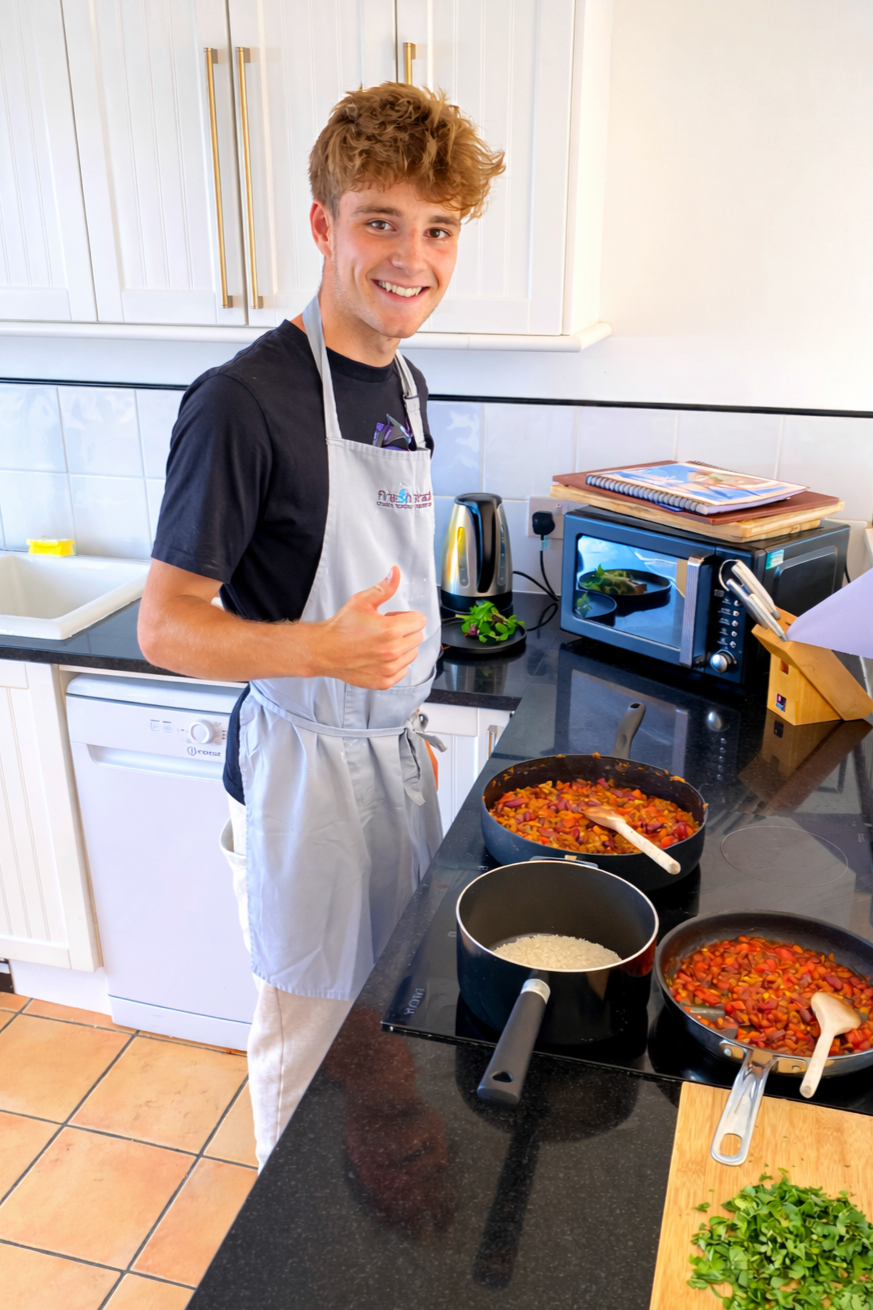 gaining confidence to cook as part of Duke of Edinburgh residential course