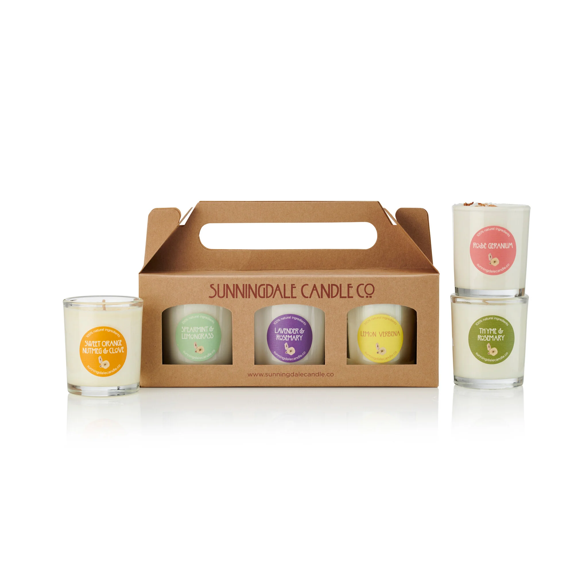 Gift Box - 3 x small glass votive candles (you choose which blends)