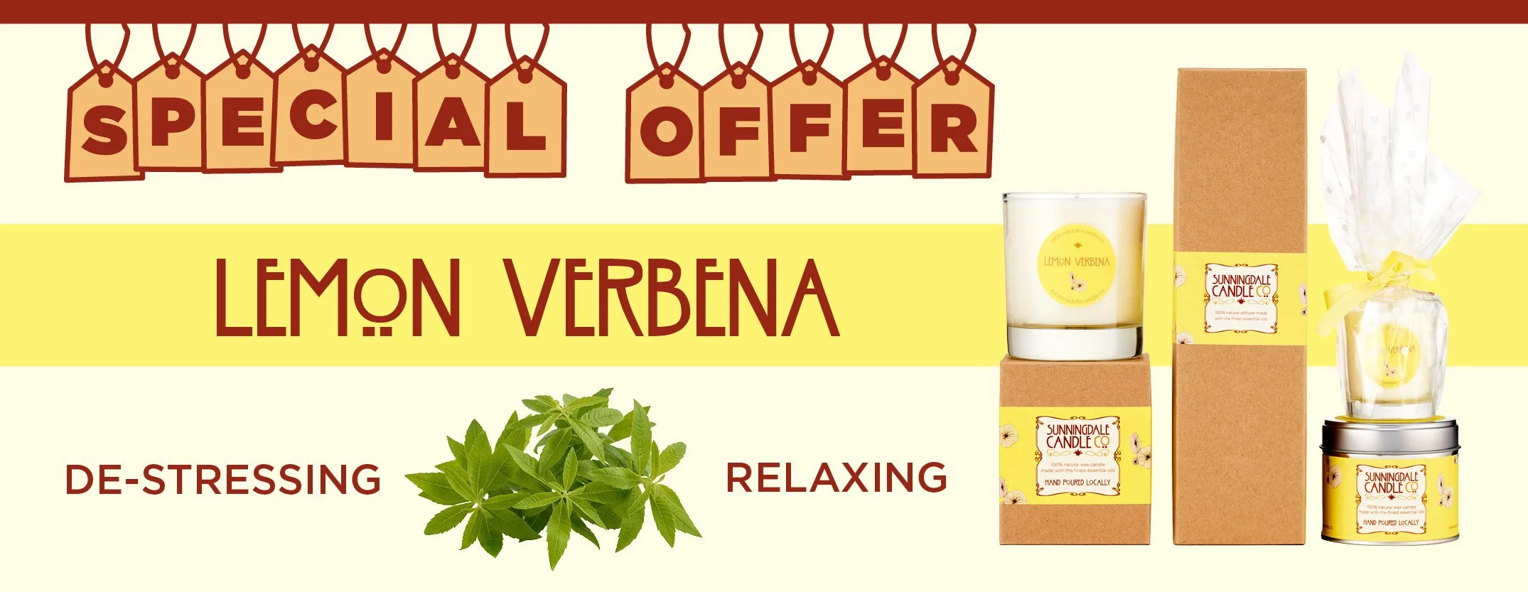 Sunningdale Candle Lemon Verbena range special offer