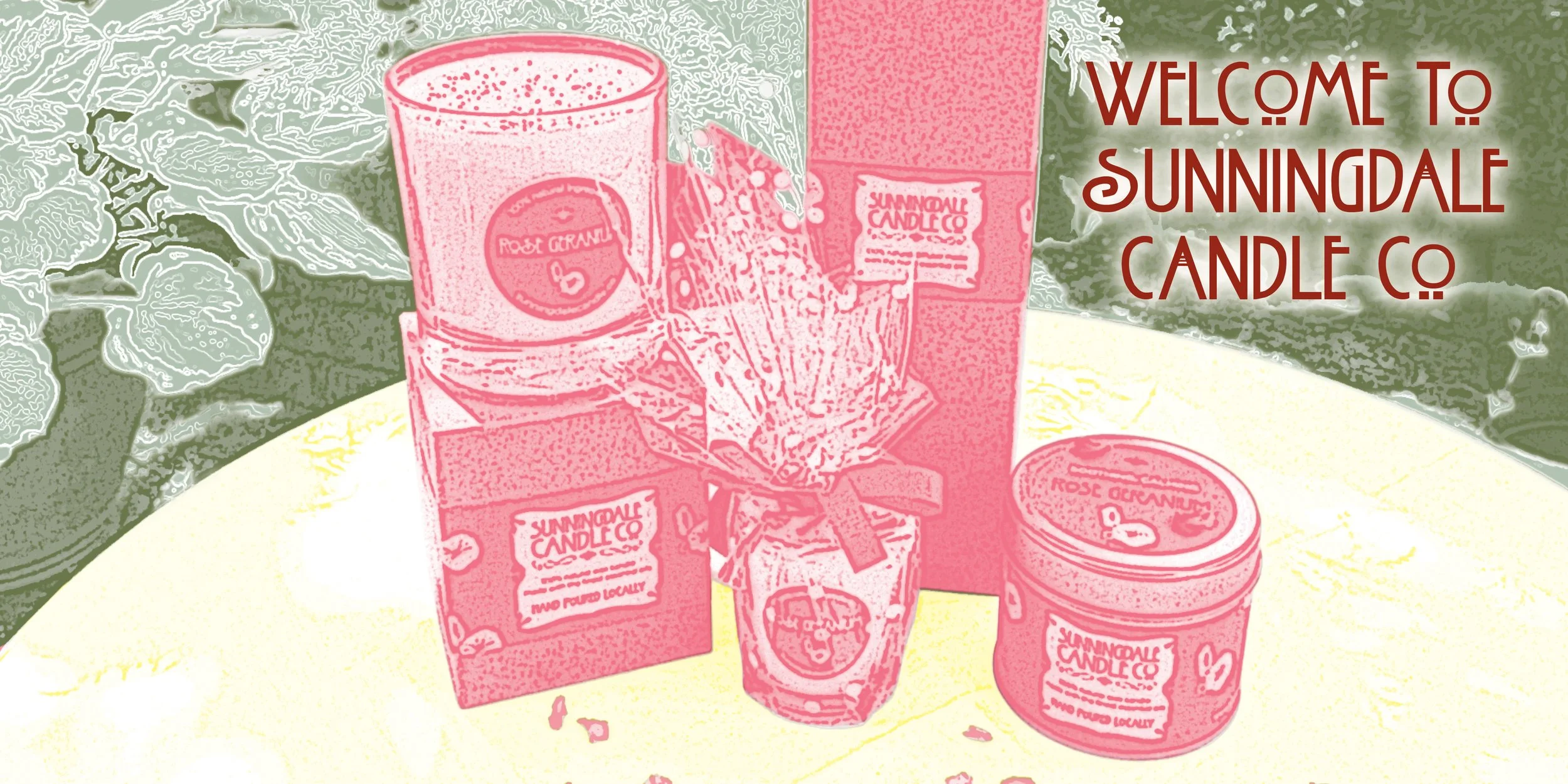 Sketch of Sunningdale Candle Rose Geranium range