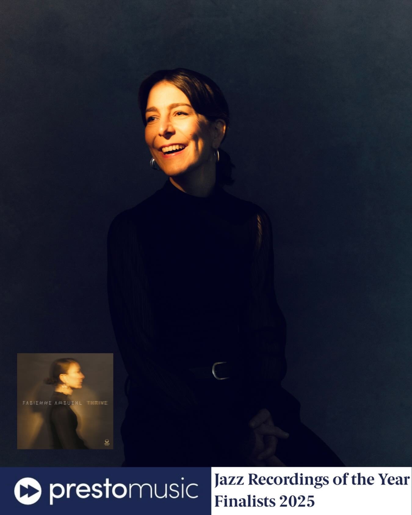 I am so excited and honoured that my album Thrive is nominated by @prestomusiccom for Jazz Recording of the Year! 

Seeing it up there among the 25 finalists - look at that formidable list of nominees, link in bio- makes me very happy. The winners to