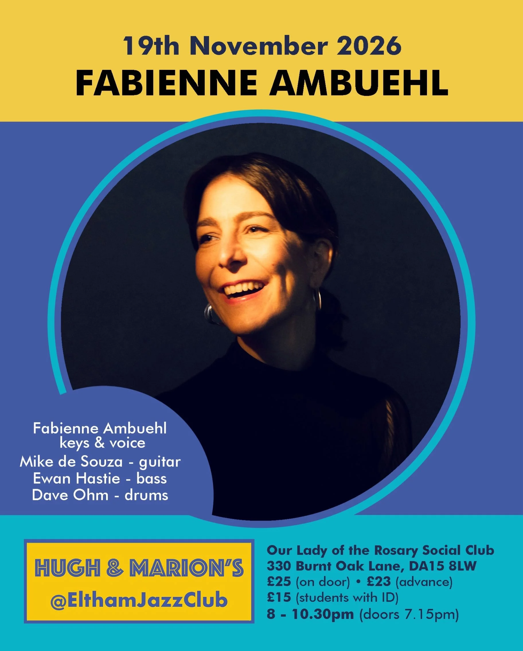 I am really looking forward to playing at @elthamjazzclub for the first time on 19th November with wonderful @daveohm46 on drums @mikedesouzamusic on guitar and @ewan_hastie on bass, as part of LJF. 

Ticket link in bio🎶 

#elthamjazzclub #concert #