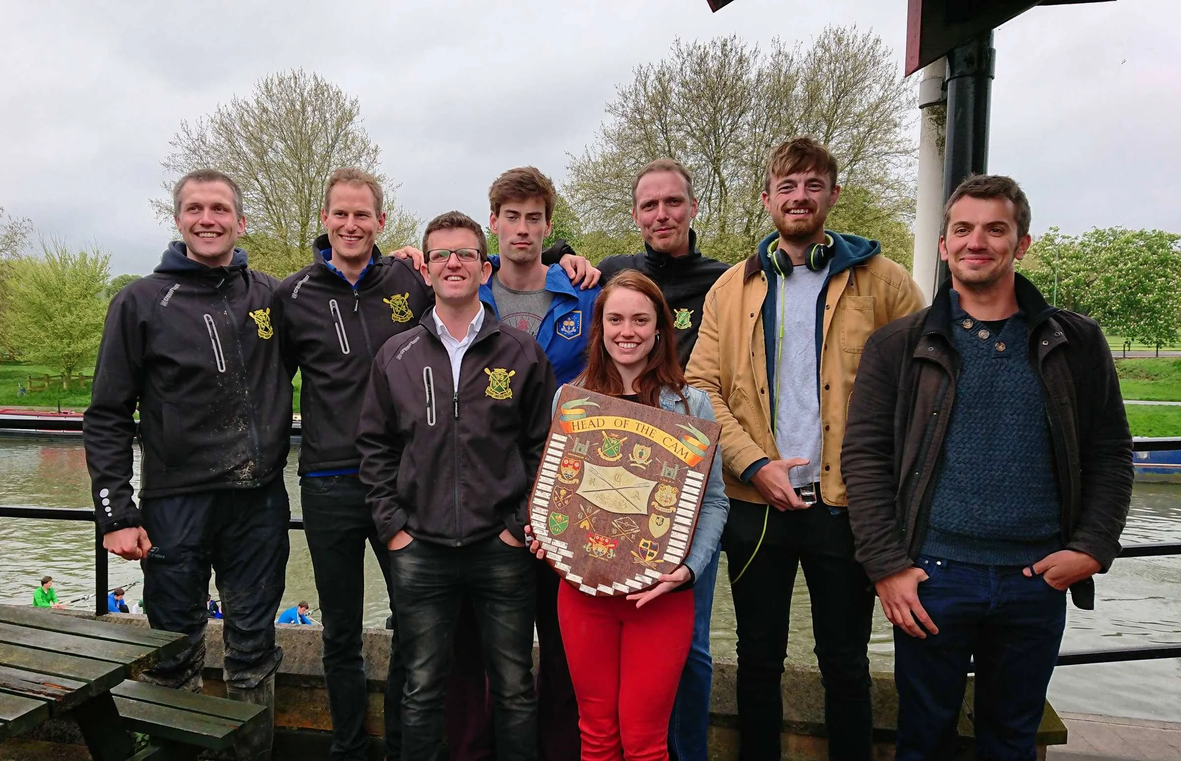 Men's First Boat Collecting Head of Cam Trophy for Second Year Running. Photo Credit - Nick Thorn