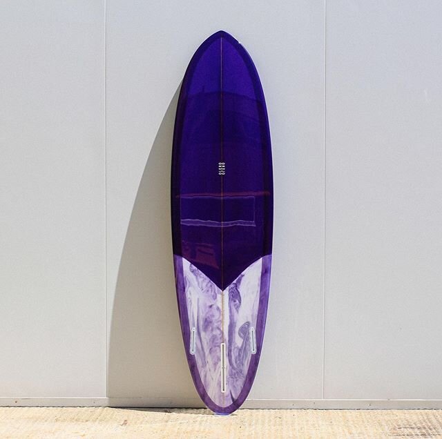 6&rsquo;10 Rambler for @elizabetht270 with some fun resin work... .
.
.
.
.
.
#customsurfboard #rambler #handshaped #surfboard #resintint #resinart #purple #marble #surftravel #boardporn #custom #surfing #handmadesurfboards #supportlocal