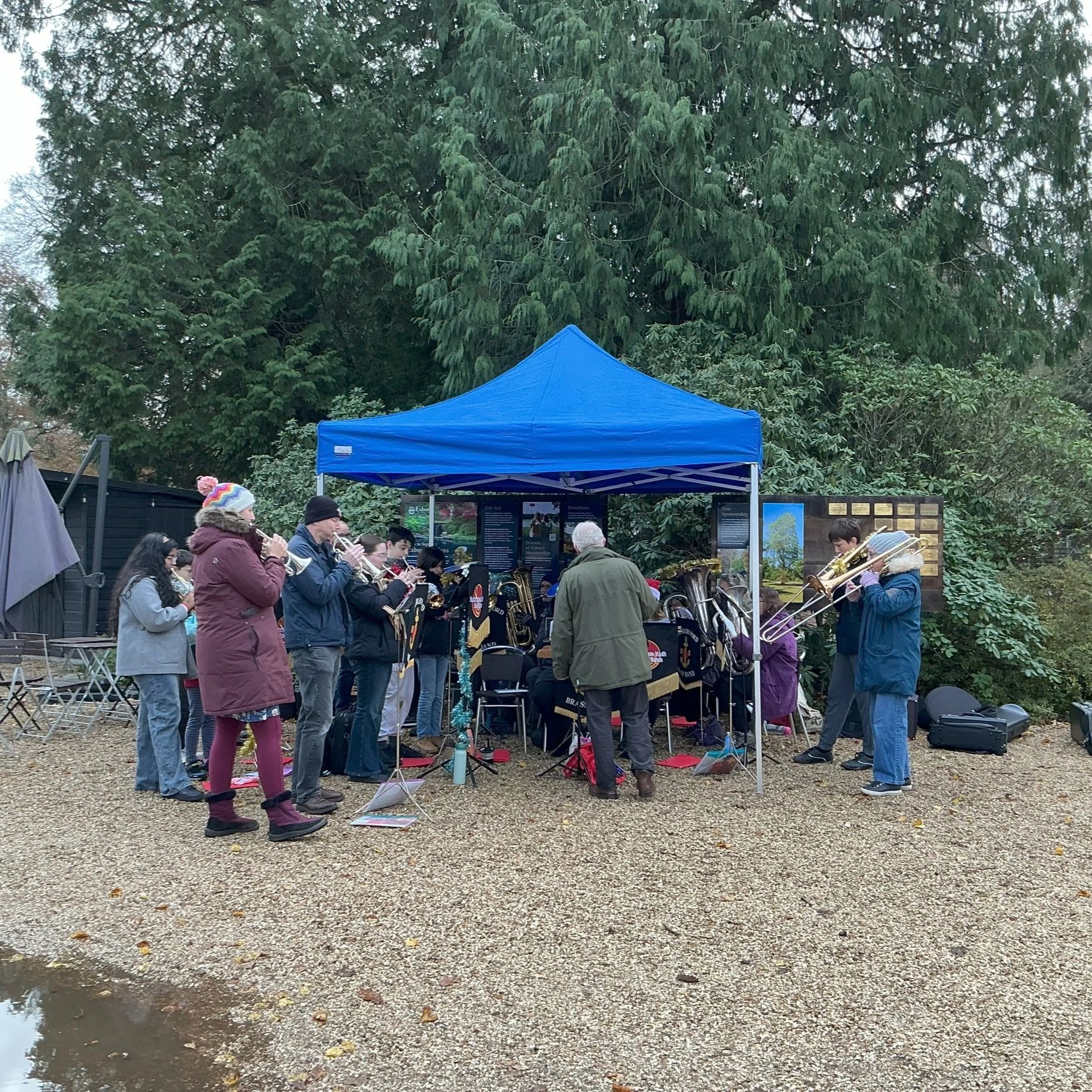 Southampton Youth Brass Band play Christmas Carols at Exbury Gardens!