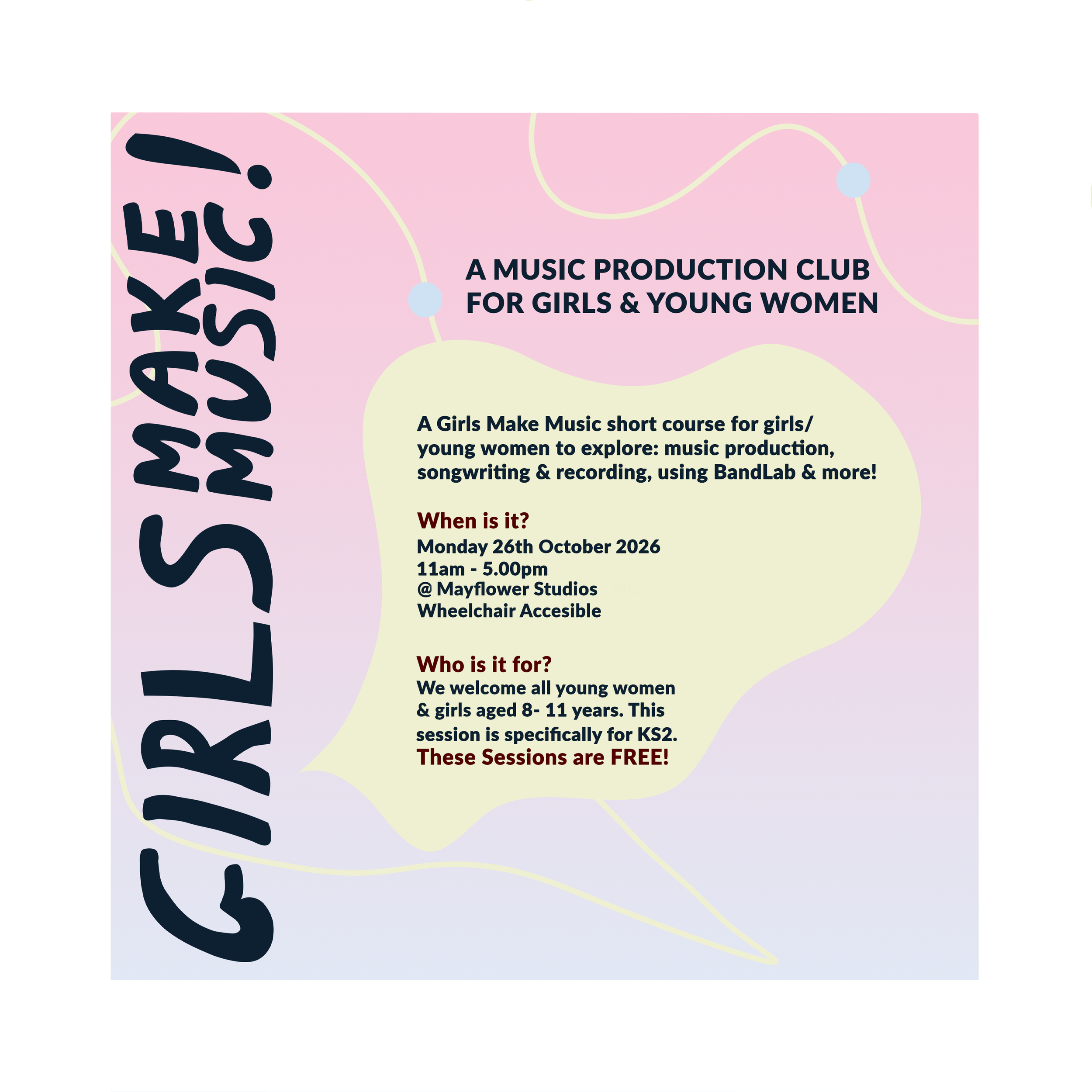 Girls Make Music: Short Course for ages 8-11