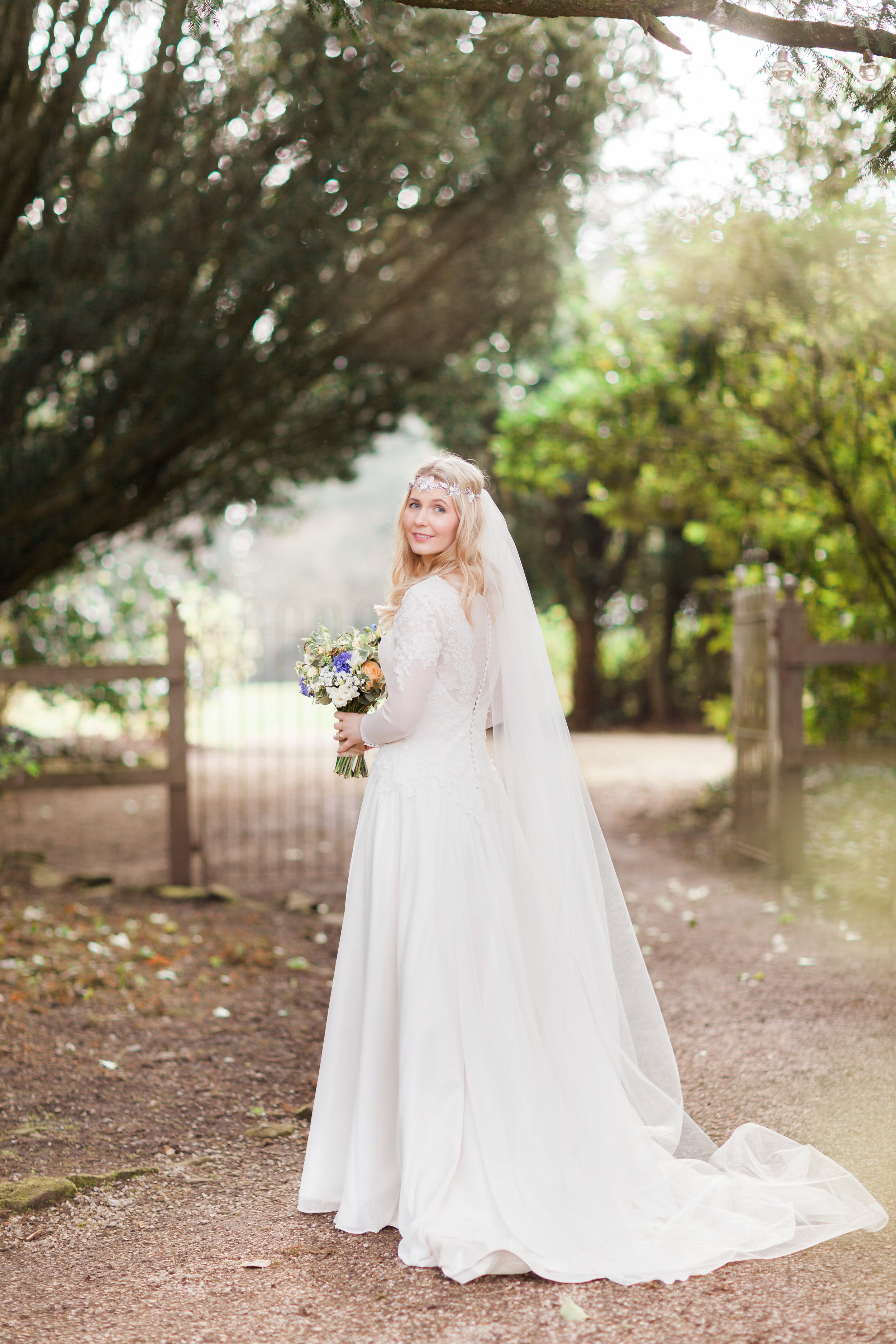 Bride walking to Wedding