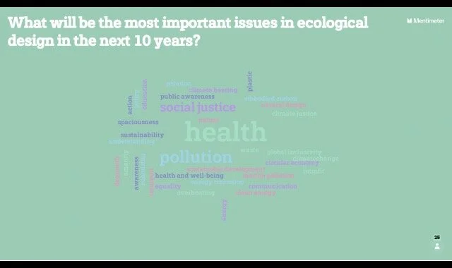 What will be the most important issue in ecological design in the next 10 years?