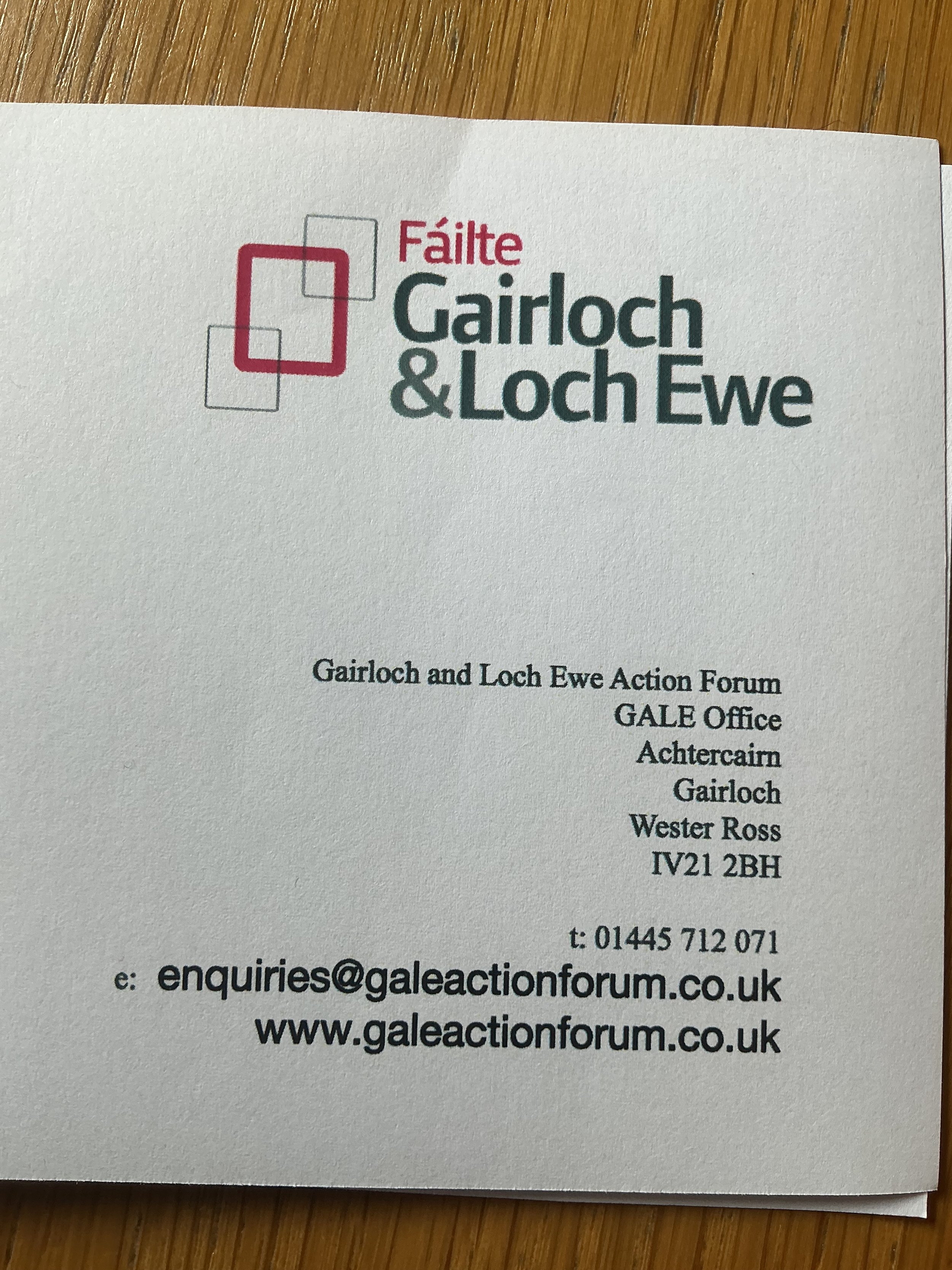 Gairloch and Loch Ewe Action Forum