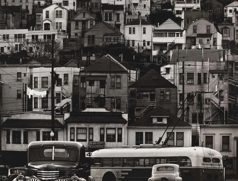 Army Street, Max Yavno, 1947 — what the area looked like when my father was 15, but also an beautiful photograph from his collection.