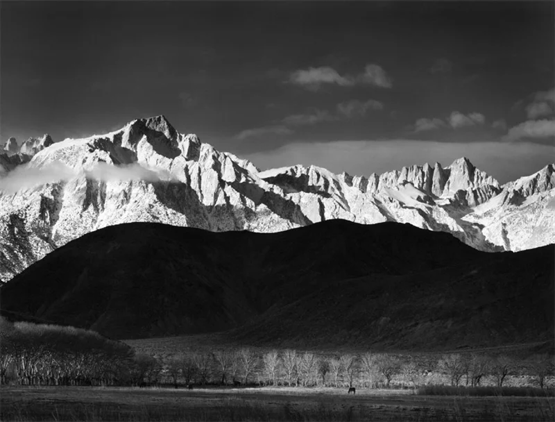 Winter Sunrise, Lone Pine, by Ansel Adams (1940)