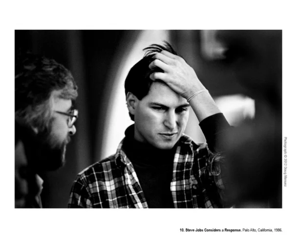 Doug Menuez, “Steve Jobs Considers a Response. Palo Alto, California” (1986)