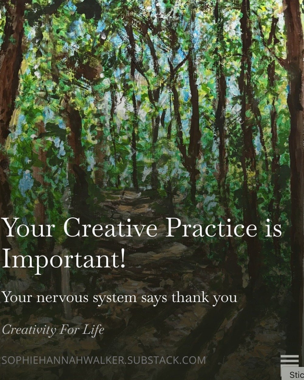 Read this weeks Substack at substack.com/sophiehannahwalker. Find out why creativity is so important to your nervous system and take part in a creative exercise in colour mindfulness. Plus this weeks studio news and discounts. 
.
.
.
.
.
.
.
.#substa