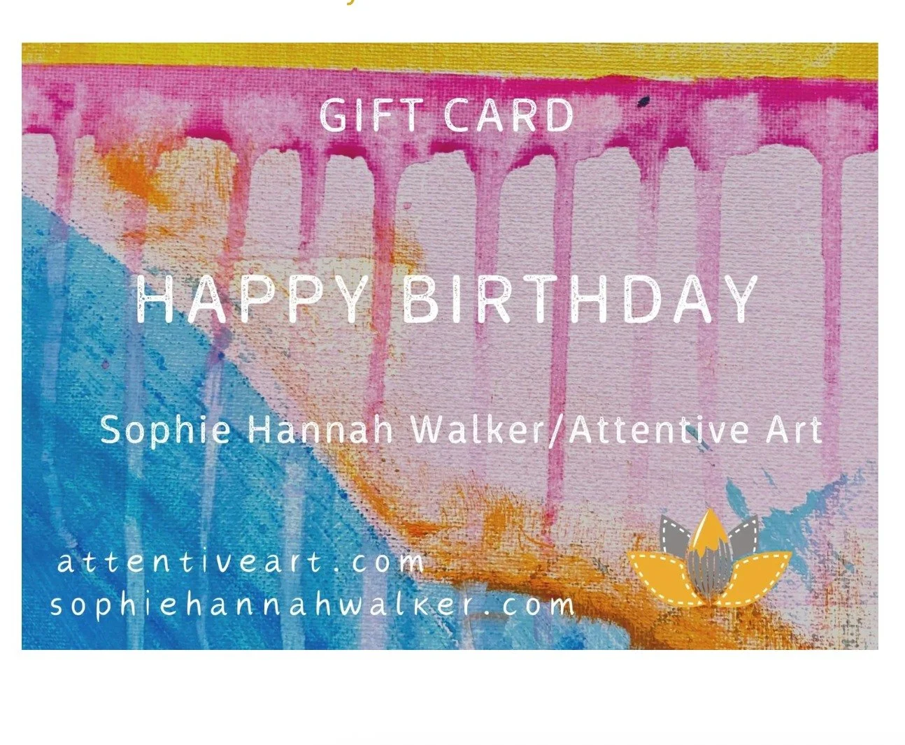 As I have had a birthday this week, I'm sharing the Attentive Art gift cards. In four different designs, choose from Birthday, Christmas, Thank you or General. They can be exchanged for anything on my website. Prices start at &pound;25.00. Find out m