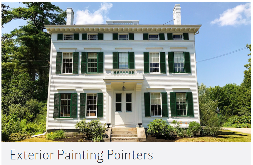 Exterior Painting Pointers Maine Preservation - How To Paint An Old House
