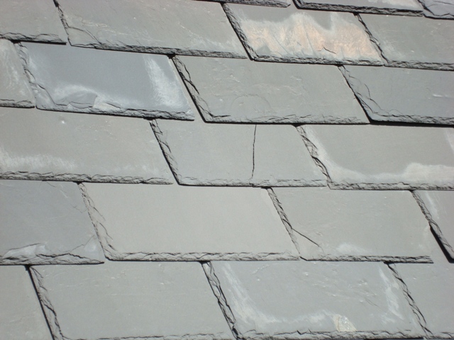 Before - Slate Roof Condition (delaminating, efflorescing, and cracking).JPG
