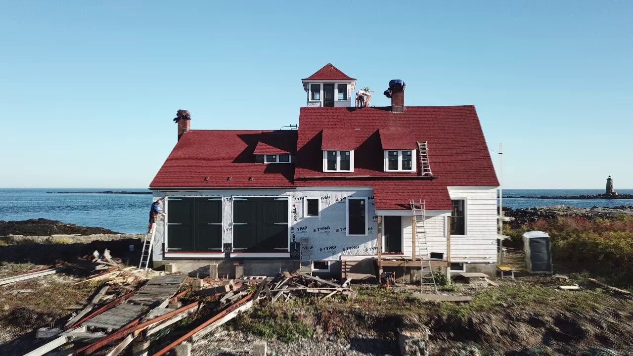  Restoration progress in 2017, photo courtesy of Wood Island Life Saving Station Association 