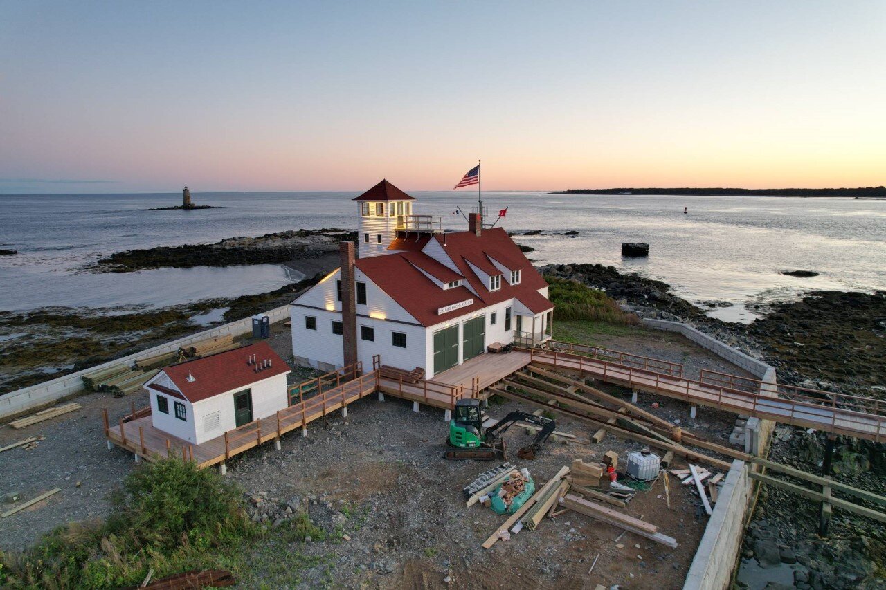 Restoration in progress, photo courtesy of Wood Island Life Saving Station Association 
