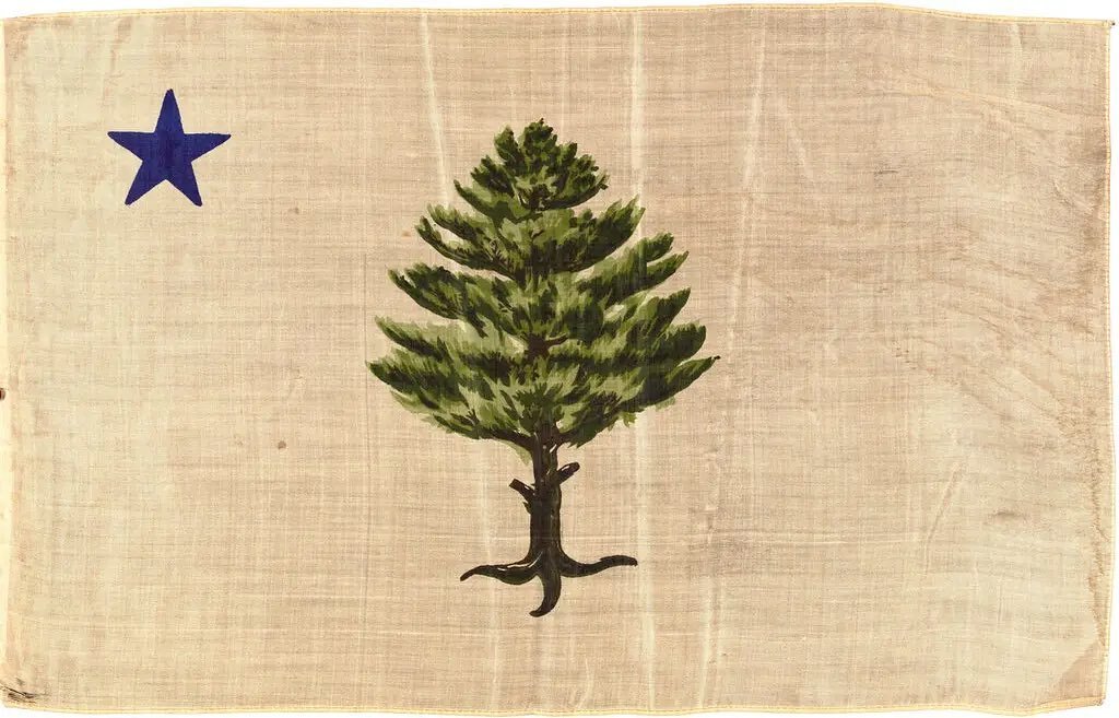 #FlagDay Before &ldquo;DIRIGO,&rdquo; there was a proud pine tree and a guiding North Star! The Maine State Flag has evolved over time. When working to refresh our own logo and look, Maine Preservation gazed back to what some (via a @nytimes article 