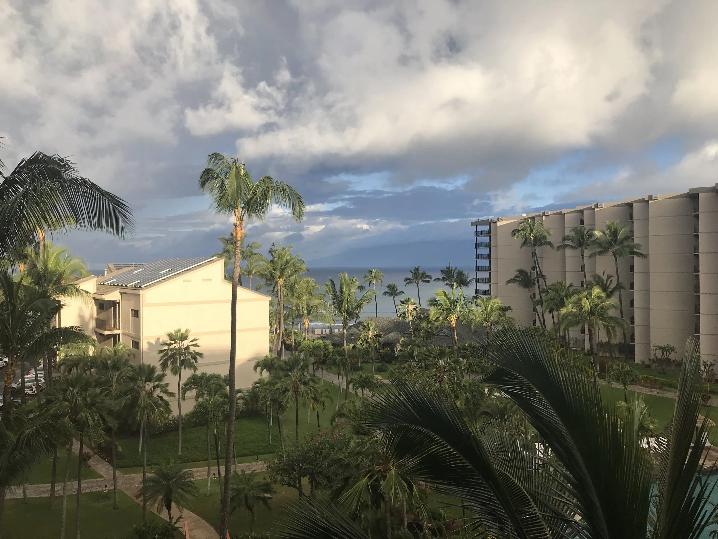 The view from our hotel room at Aston Kaanapali Shores.