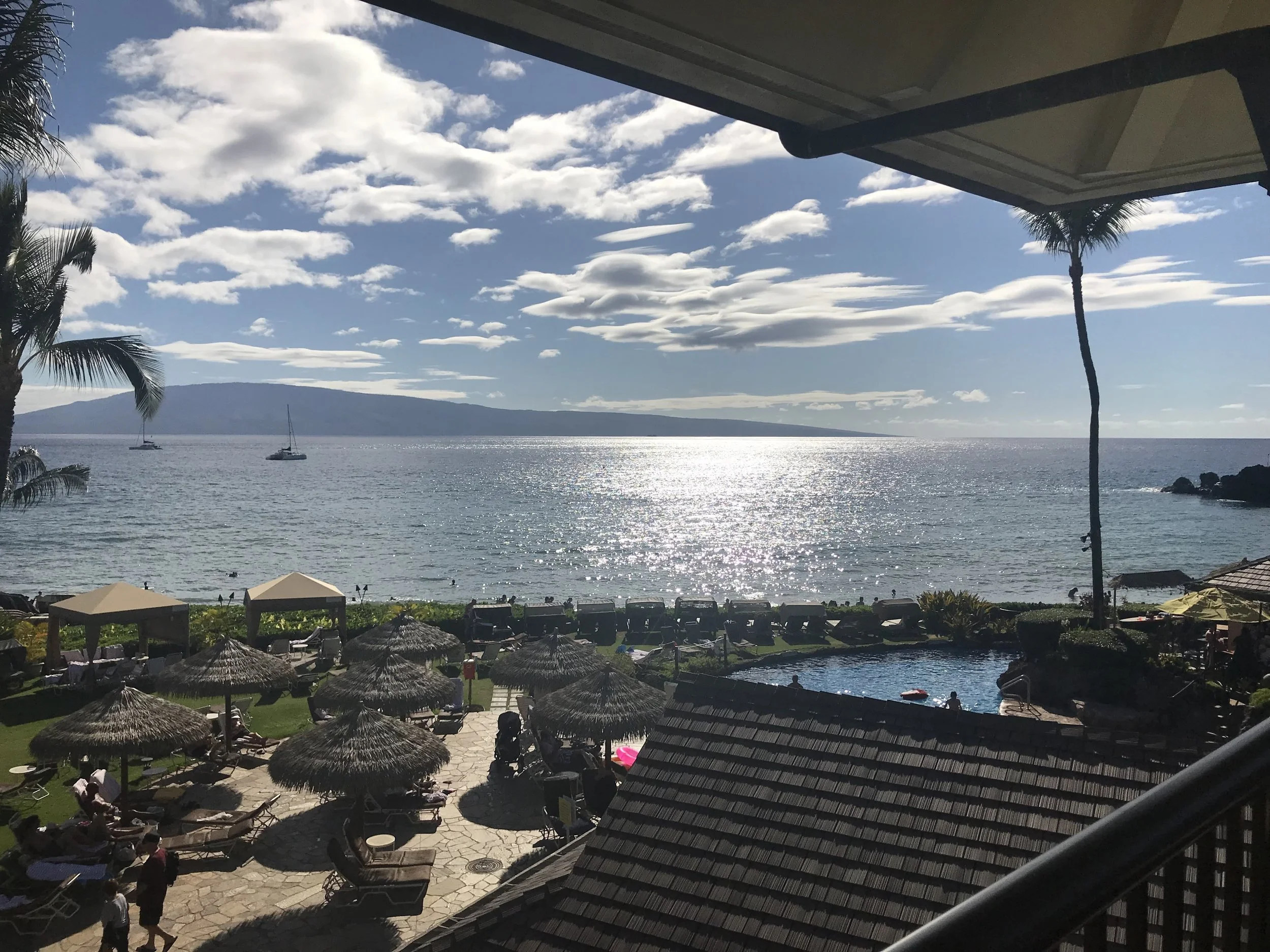 Ka’anapali Beach in the distance.