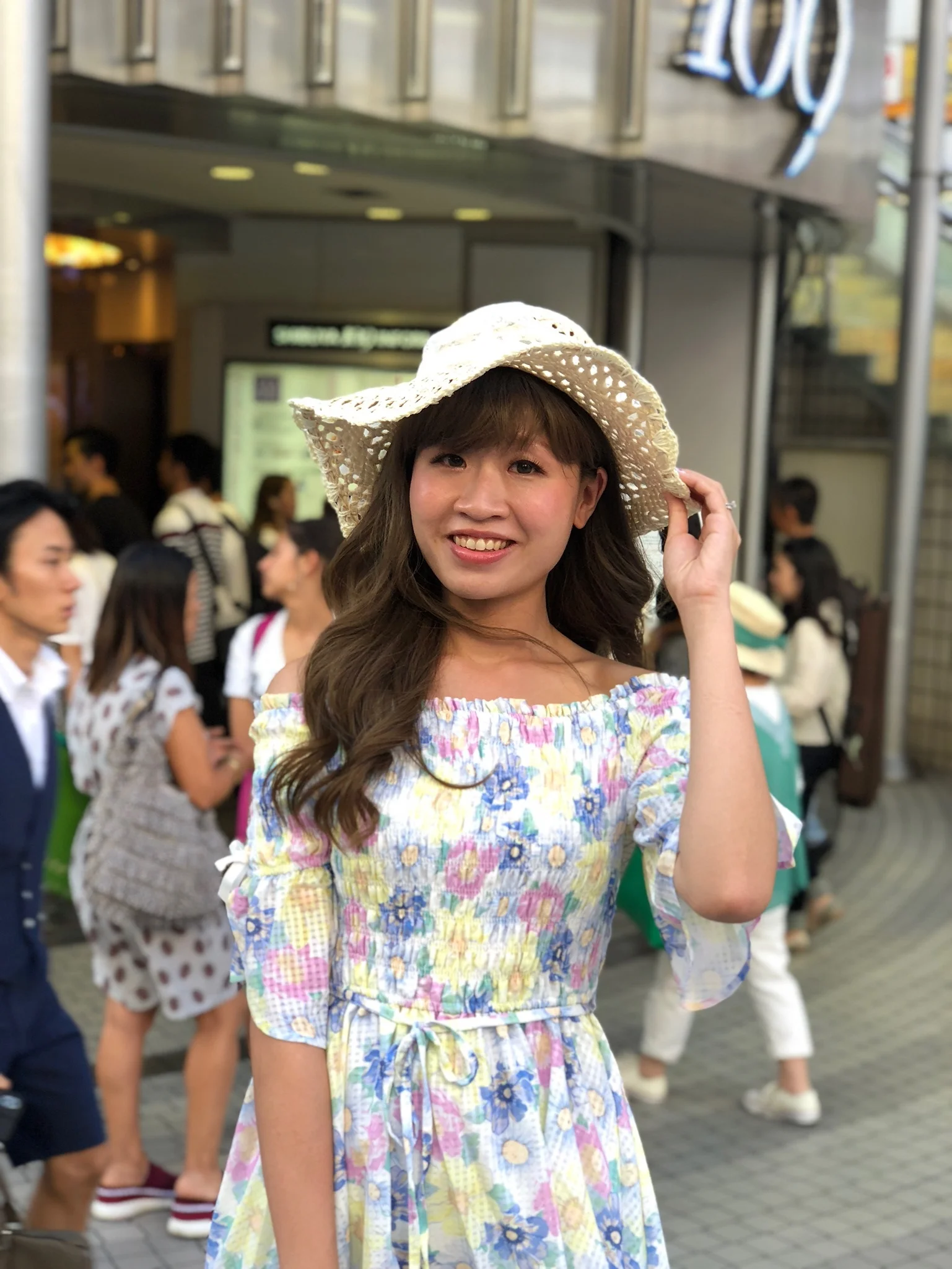 Me super nervous in front of the SHIBUYA109 building before the ceremony.