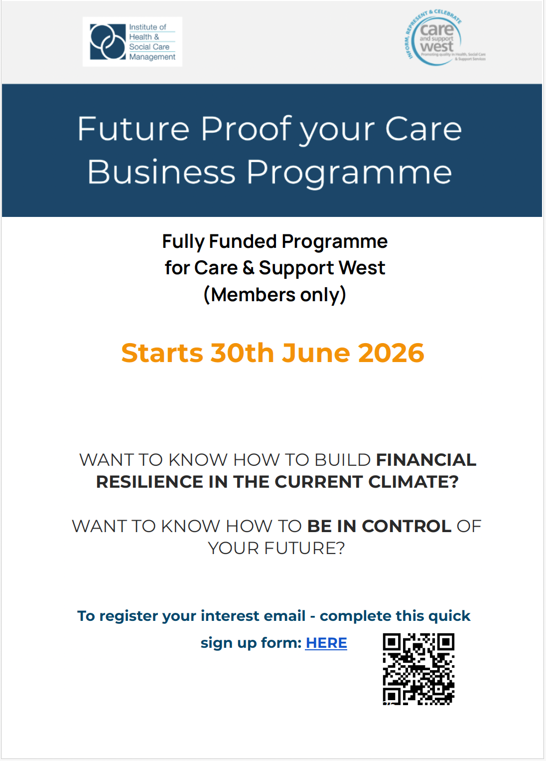 Future Proof Your Care Business Programme