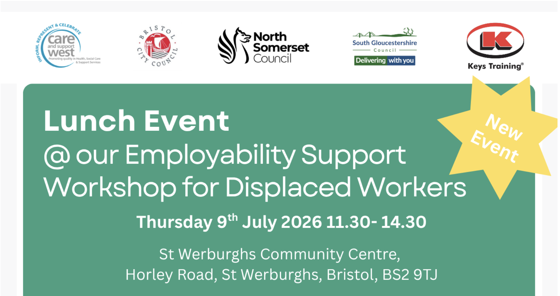 Lunch Event @ our Employability session supporting displaced workers