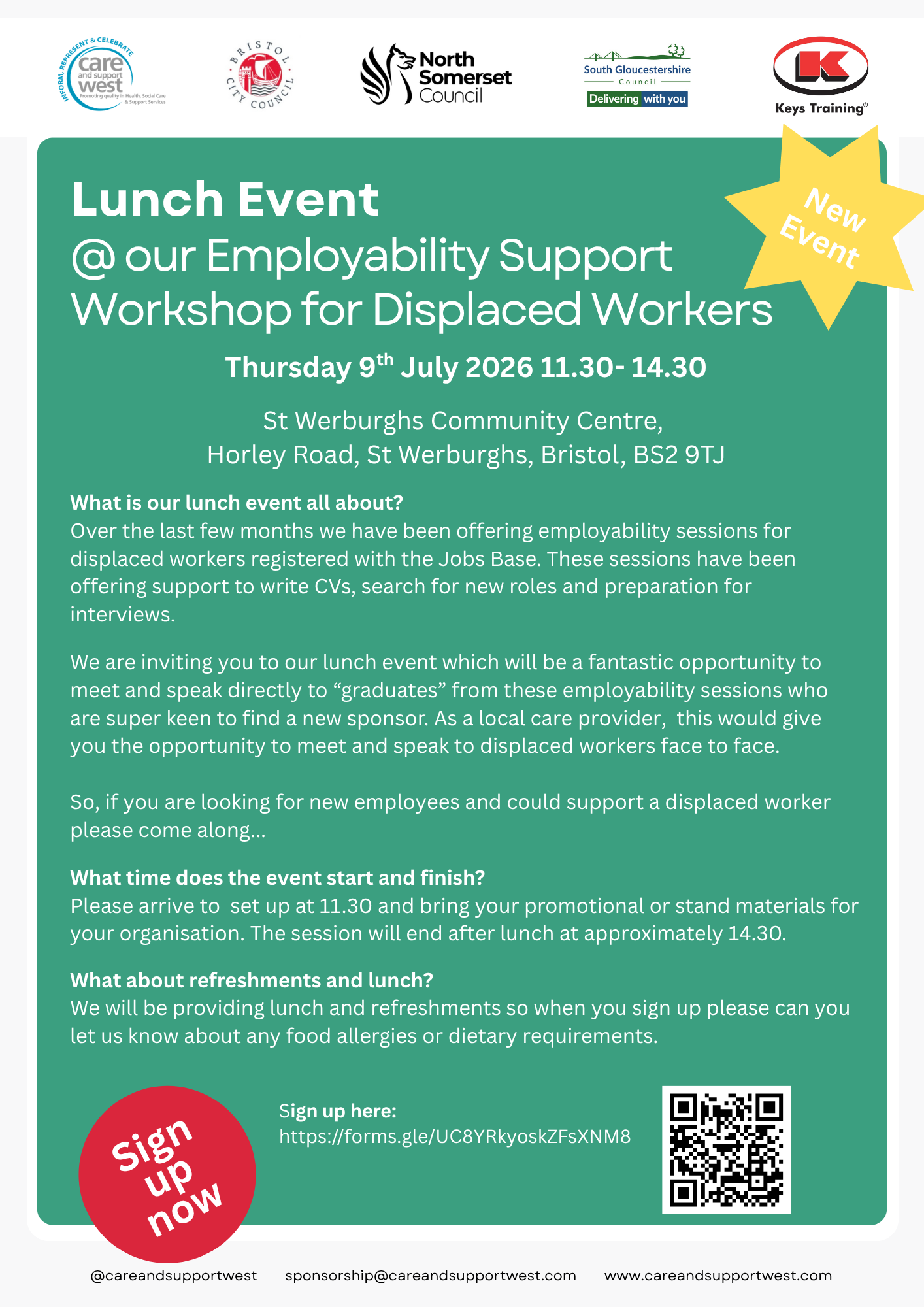 Lunch Event @ our Employability session supporting displaced workers ...
