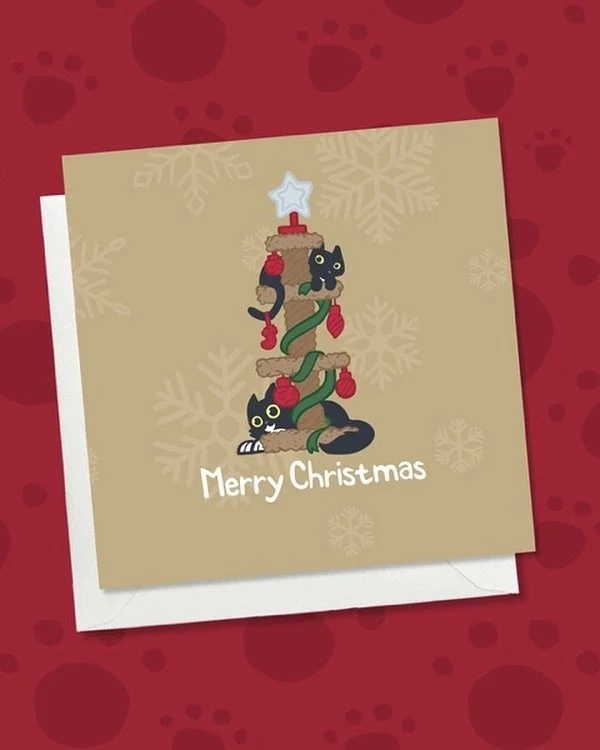 💌Here&rsquo;s one of the cute designs in our brand new gold Christmas card range! Check it out 🎅🏻 https://pickleandnancy.etsy.com/listing/4336371997 #PickleAndNancy