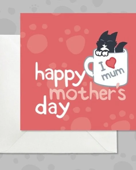 💕Happy to introduce our new range of #mothersday cards (which includes cards for cat mums) - take a look! 😻 http://pickleandnancy.etsy.com