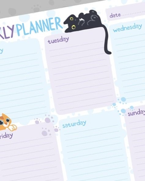 🐈&zwj;⬛💕 Our cute feline inspired planners are on sale until 2 April🎉 These A4 tear off planners are perfect for helping you organise your week - check them out! https://pickleandnancy.etsy.com/listing/4459869971 📝