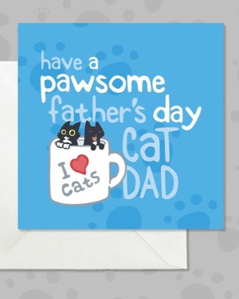 💕🐈&zwj;⬛For the early birds amongst you, our #fathersday cards are up in our Etsy shop, including this cute card for #catdads! 💌Take a look 👀 https://pickleandnancy.etsy.com/listing/1880843394