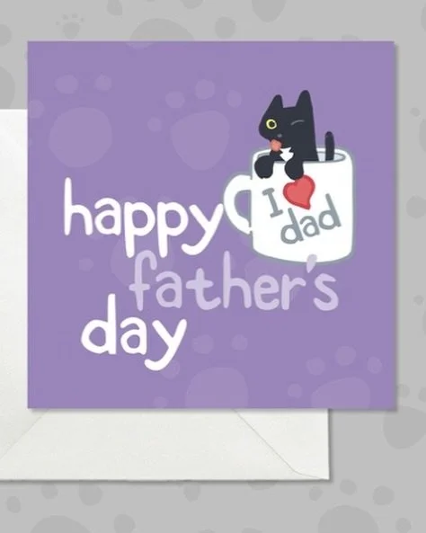 😻Check out thee #PickleAndNancy Etsy shop for our new range of #FathersDay cards. Puurrfect 🐈&zwj;⬛💕💌 http://pickleandnancy.etsy.com