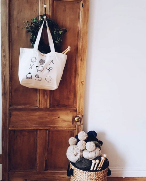 modern knitting bags