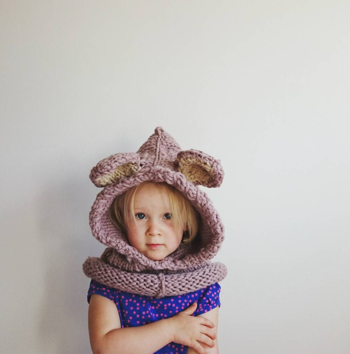 bear knitted childrens hood