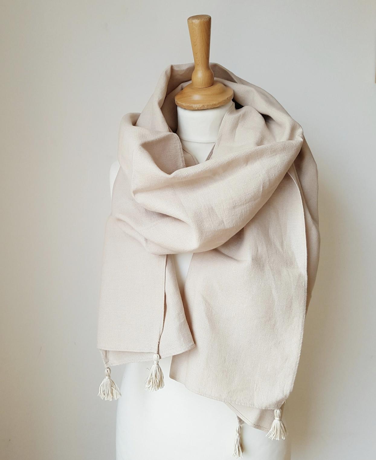 unique handmade linen scarf