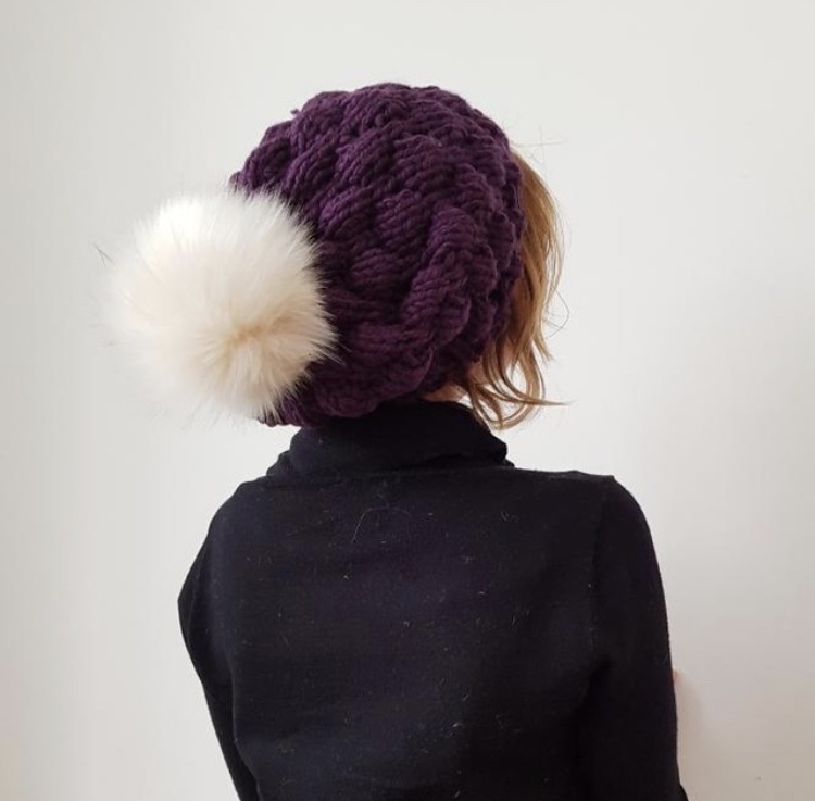 bubble knitted hat