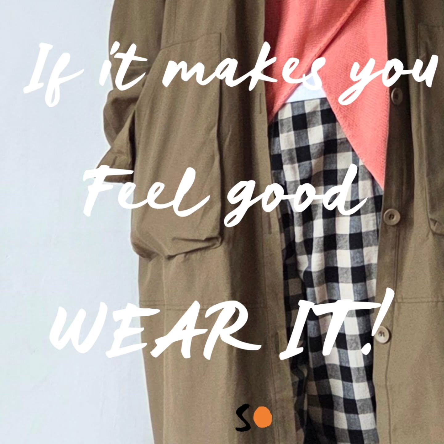 TELL YOUR FRIENDS!!!

It not about other people. It's about YOU.

YOU love it, wear it
You're comfortable, wear it
You're happy, wear it