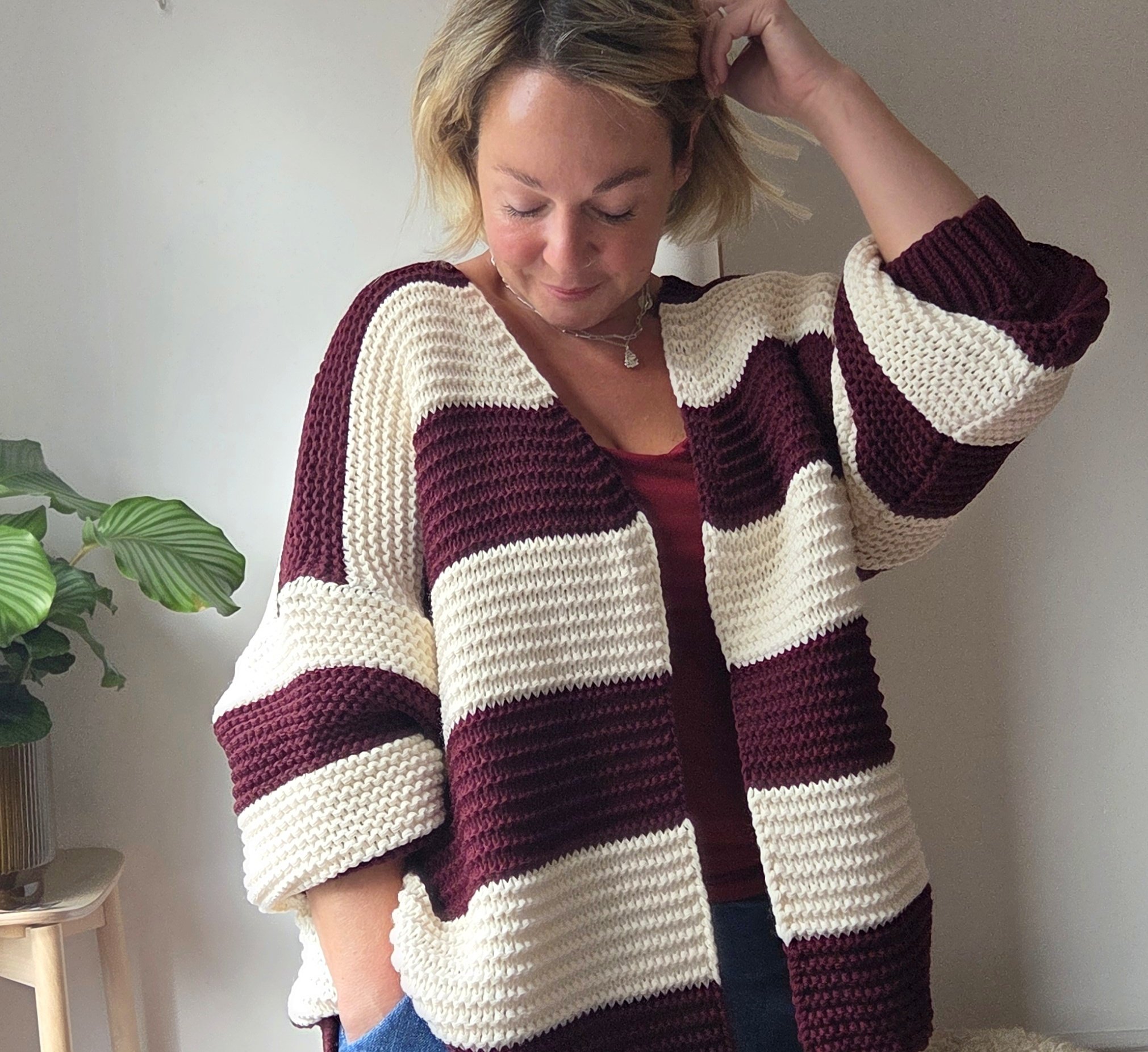 Stripe cardigan