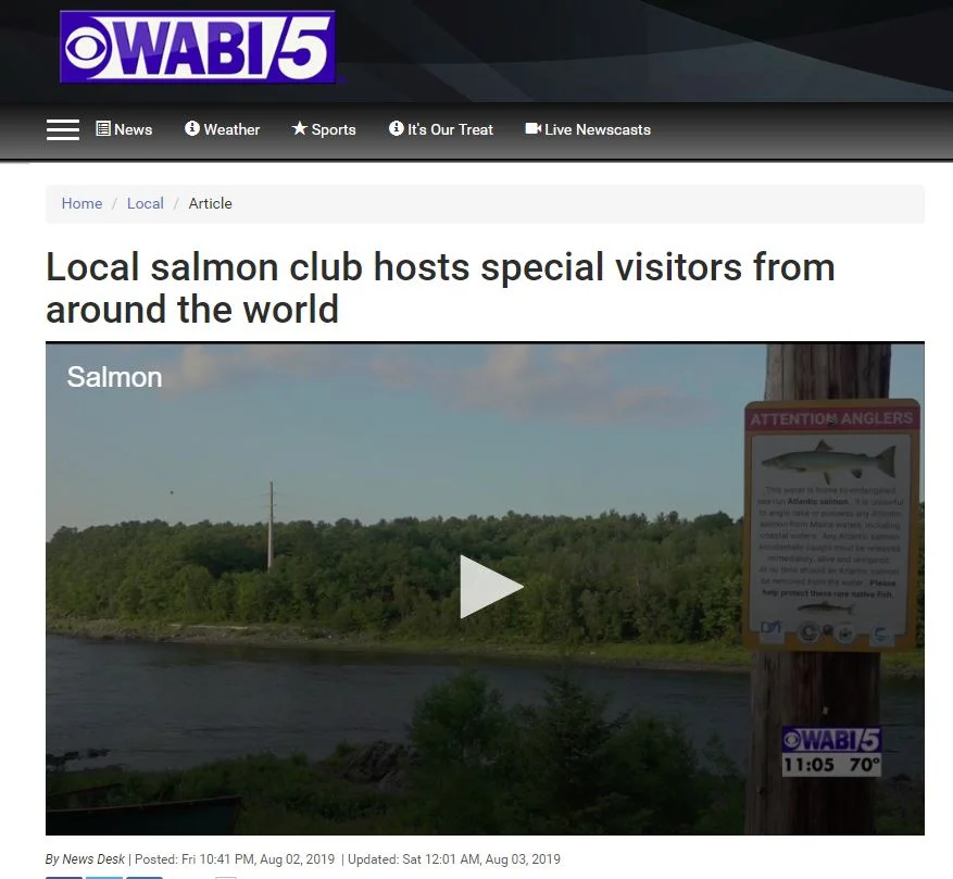 Maine NFC's Atlantic Salmon Sign Get's TV Coverage